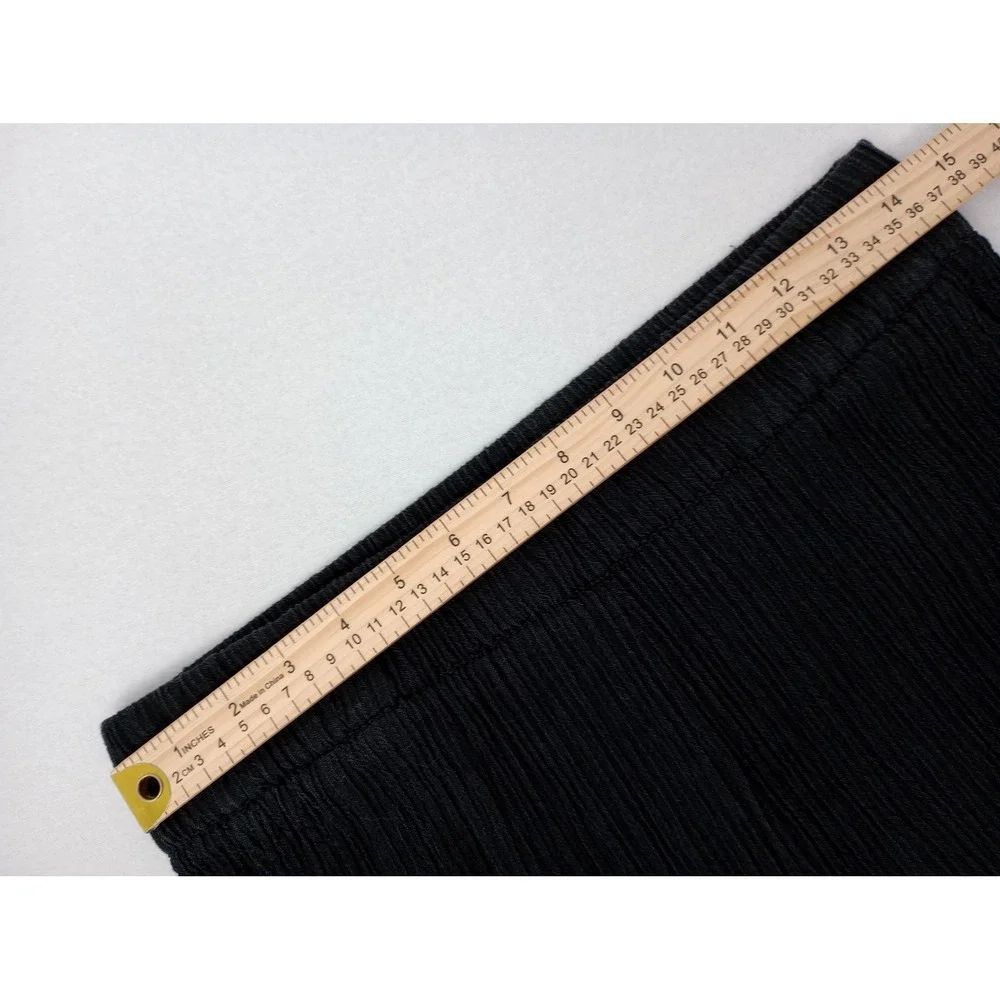 Soft Surroundings Pants Women S Black Ribbed Knit Button Hem